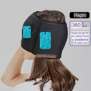 Gorro Terapéutico de Gel para Migrañas Dolores de cabeza y Estrés"