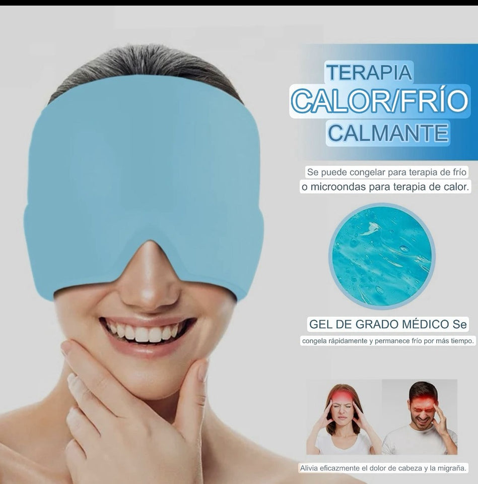 Gorro Terapéutico de Gel para Migrañas Dolores de cabeza y Estrés"