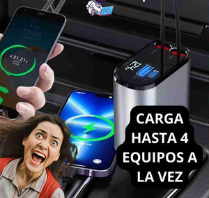 NUEVO SUPER CARGADOR DE AUTO 4 EN 1